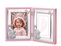 CORNICE IMPRONTA 13X18 ROSA ELEFANTINO CUORE