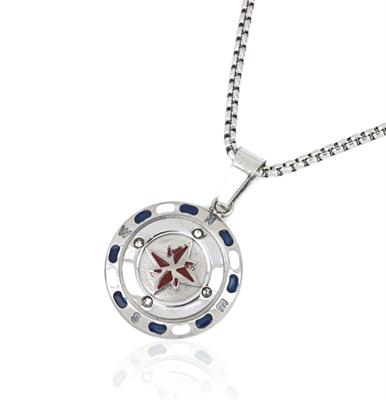 COLLANA ACCIAIO UOMO ROSA DEI VENTI