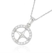 COLLANA ACCIAIO ROSA DEI VENTI ZIRCONATA