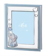 ALBUM CELESTE 20X25 C/CORNICE ELEFANTINO CUORE