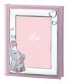 ALBUM ROSA 20X25 C/CORNICE ELEFANTINO CUORE