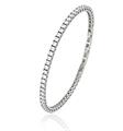 BRACCIALE TENNIS mm 3 ACCIAIO PIETRE BIANCHE