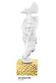STATUA SILENZIO h30.5 BIANCA CON BASE ORO