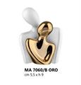 COPPIA STILIZZATA cm 5.5X9 LUI BIANCO LEI ORO