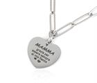 COLLANA ACCIAIO MAMMA CON CUORE INCISO