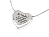 COLLANA ACCIAIO MAMMA CON CUORE INCISO
