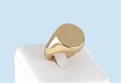 ANELLO UOMO TONDO LISCIO DORATO APERTO IN ARGENTO 925