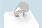ANELLO UOMO TONDO LISCIO RODIATO APERTO IN ARGENTO 925