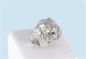 ANELLO UOMO TESTA DI LEONE RODIATO APERTO ARGENTO 925