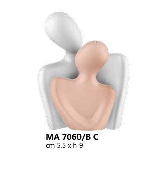 COPPIA STILIZZATA cm 5.5X9 LUI BIANCO LEI CIPRIA
