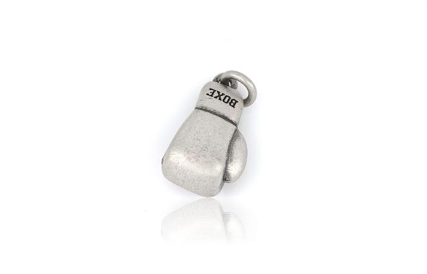 CIONDOLO GUANTONE DA BOXE 2cm IN ARGENTO BRUNITO 925