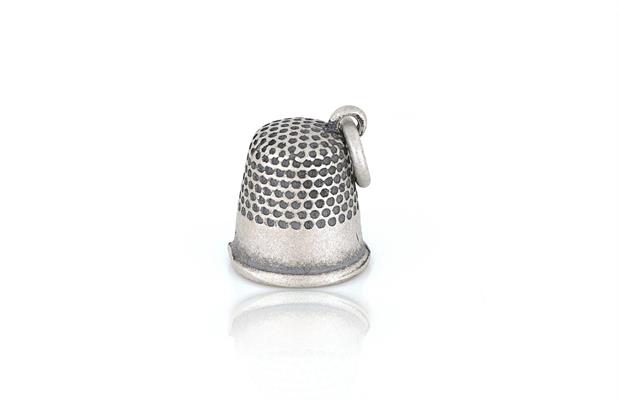 CIONDOLO DITALE 1cm IN ARGENTO BRUNITO 925