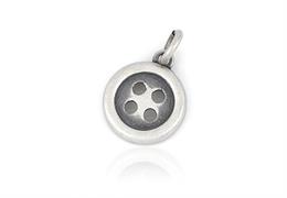 CIONDOLO BOTTONE 1cm IN ARGENTO BRUNITO 925