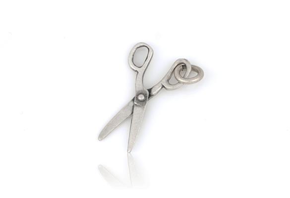 CIONDOLO FORBICI 2cm IN ARGENTO BRUNITO 925