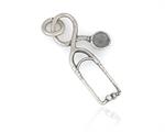 CIONDOLO STETOSCOPIO 2.5cm IN ARGENTO BRUNITO 925
