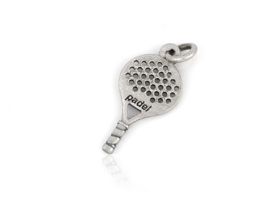 CIONDOLO PADEL 2cm IN ARGENTO BRUNITO 925