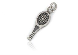CIONDOLO TENNIS 2.5cm IN ARGENTO BRUNITO 925