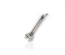 CIONDOLO CHIAVE INGLESE 3cm IN ARGENTO BRUNITO 925