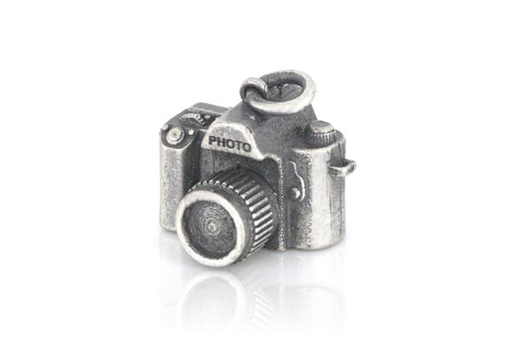 CIONDOLO FOTOCAMERA 1.5cm IN ARGENTO BRUNITO 925