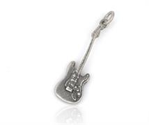 CIONDOLO CHITARRA ELETTRICA 3cm IN ARGENTO BRUNITO 925