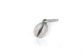 CIONDOLO CHICCO DI CAFFE' 1cm IN ARGENTO BRUNITO 925