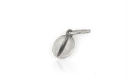 CIONDOLO CHICCO DI CAFFE' 1cm IN ARGENTO BRUNITO 925