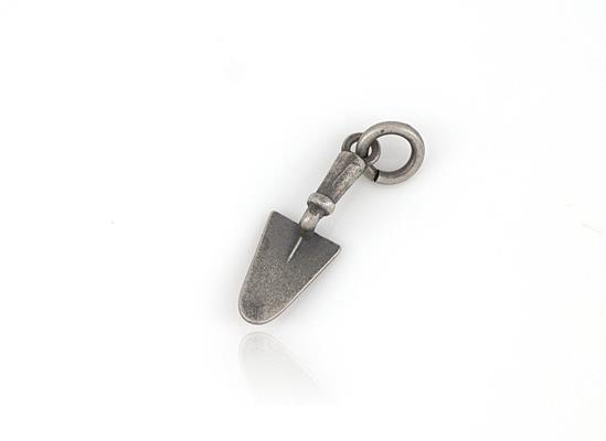 CIONDOLO CAZZUOLA 2cm IN ARGENTO BRUNITO 925