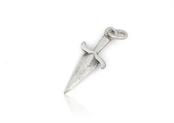 CIONDOLO PUGNALE 2.5cm IN ARGENTO BRUNITO 925