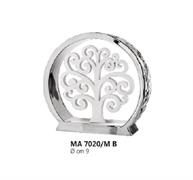 ANELLO ARGENTATO cm9 CON ALBERO DELLA VITA BIANCO