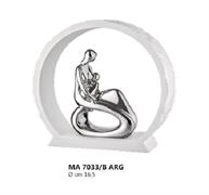 ANELLO BIANCO cm16.5 CON MATERNITA' ARGENTATA