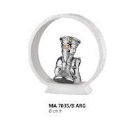 ANELLO BIANCO cm9 CON CALICE PRIMA COMUNIONE ARGENTATO