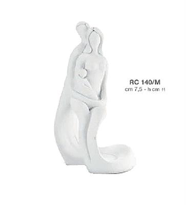 SACRA FAMIGLIA STILIZZATA cm 7.5X11 BIANCO OPACO