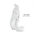SACRA FAMIGLIA STILIZZATA cm 7.5X11 BIANCO OPACO
