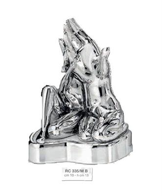 STATUA MANI cm 10X13 ANIMA GEMELLA ARGENTATA