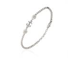 BRACCIALE UOMO CM21 CON ANCORA ROSA E TIMONE ARGENTO 925 NEW