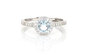 ANELLO KATE TONDO D6 ACQUAMARINA OPEN IN ARGENTO 925