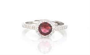 ANELLO KATE TONDO D6 ROSSO OPEN IN ARGENTO 925