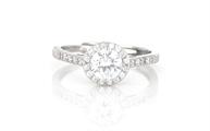 ANELLO KATE TONDO D6 BIANCO OPEN IN ARGENTO 925