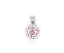 CIONDOLO KATE TONDO D6 ROSA IN ARGENTO 925