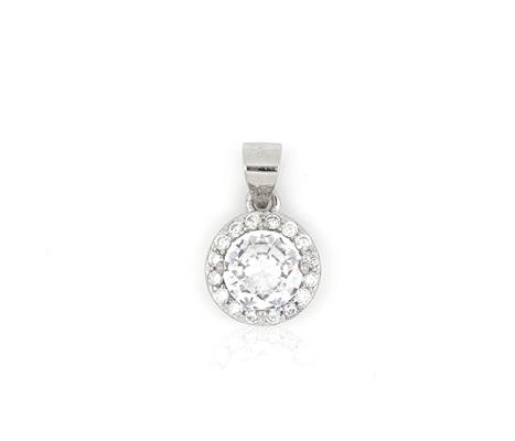 CIONDOLO KATE TONDO D6 BIANCO IN ARGENTO 925