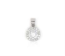 CIONDOLO KATE TONDO D6 BIANCO IN ARGENTO 925