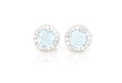 ORECCHINI KATE TONDI D5 ACQUAMARINA IN ARGENTO 925