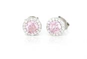 ORECCHINI KATE TONDI D5 ROSA IN ARGENTO 925