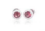 ORECCHINI KATE TONDI D5 ROSSI IN ARGENTO 925