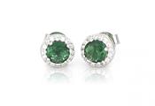 ORECCHINI KATE TONDI D5 VERDI IN ARGENTO 925