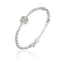 BRACCIALE UOMO CM21 GRUMETTA E ROSA DEI VENTI ARG 925 NEW