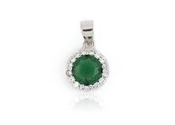 CIONDOLO KATE TONDO D6 VERDE IN ARGENTO 925