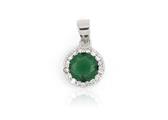 CIONDOLO KATE TONDO D6 VERDE IN ARGENTO 925