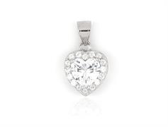 CIONDOLO KATE CUORE cm6X6 BIANCA IN ARGENTO 925