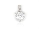 CIONDOLO KATE CUORE cm6X6 BIANCA IN ARGENTO 925